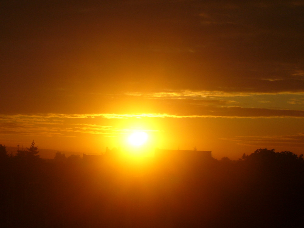 sonnenaufgang aus meinem fenster