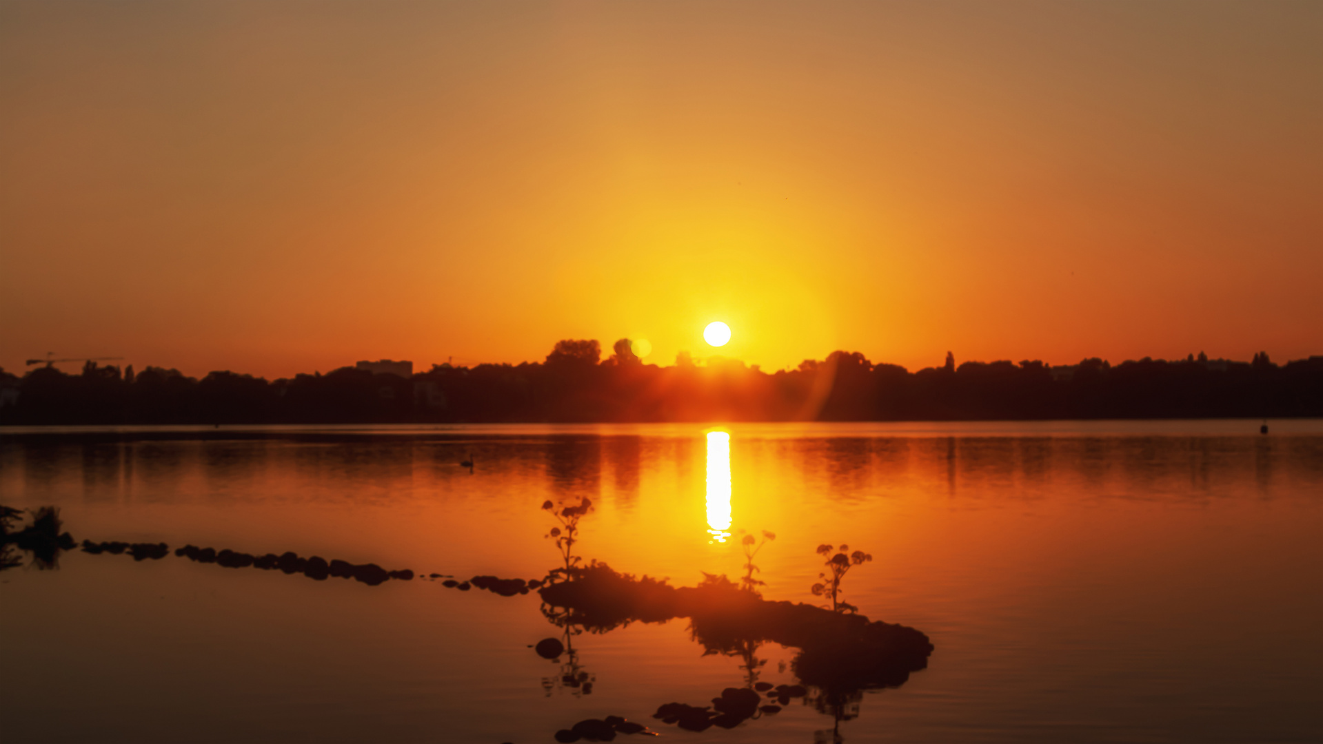 Sonnenaufgang Aussenalster