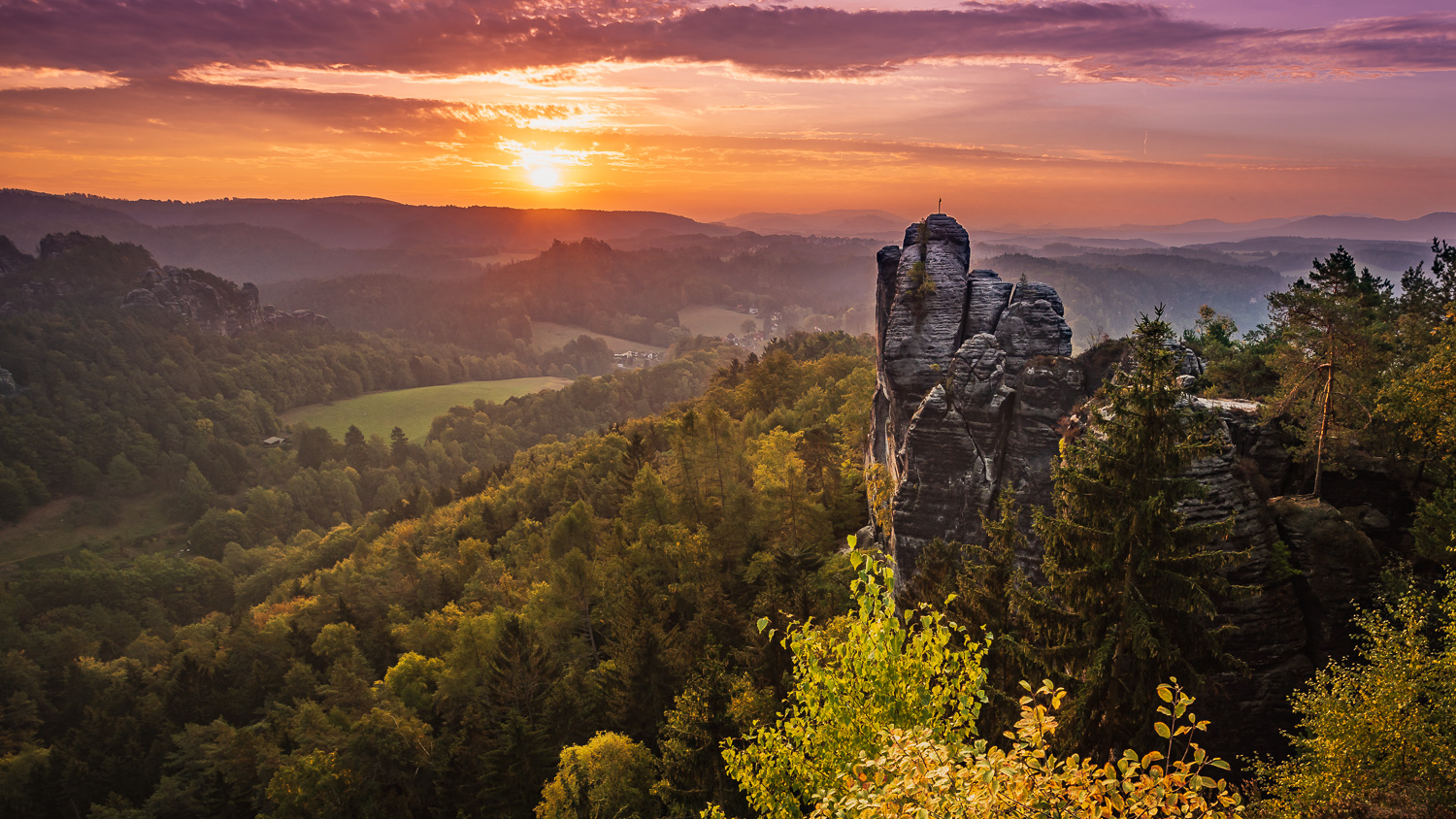 Sonnenaufgang Bastei 