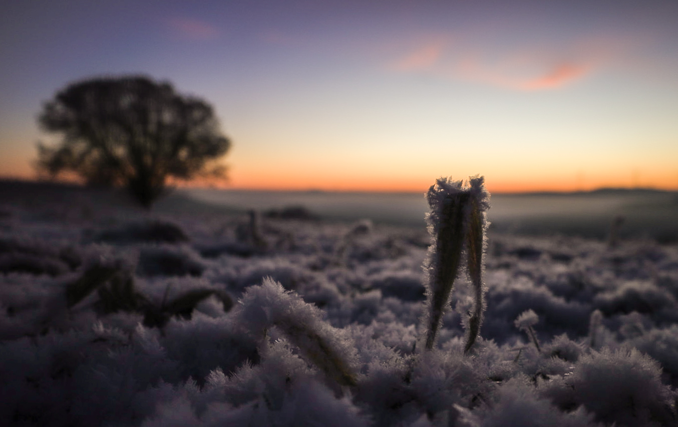 Sonnenaufgang bei -14 grad 