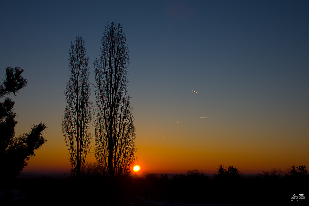 Sonnenaufgang bei -8 Grad