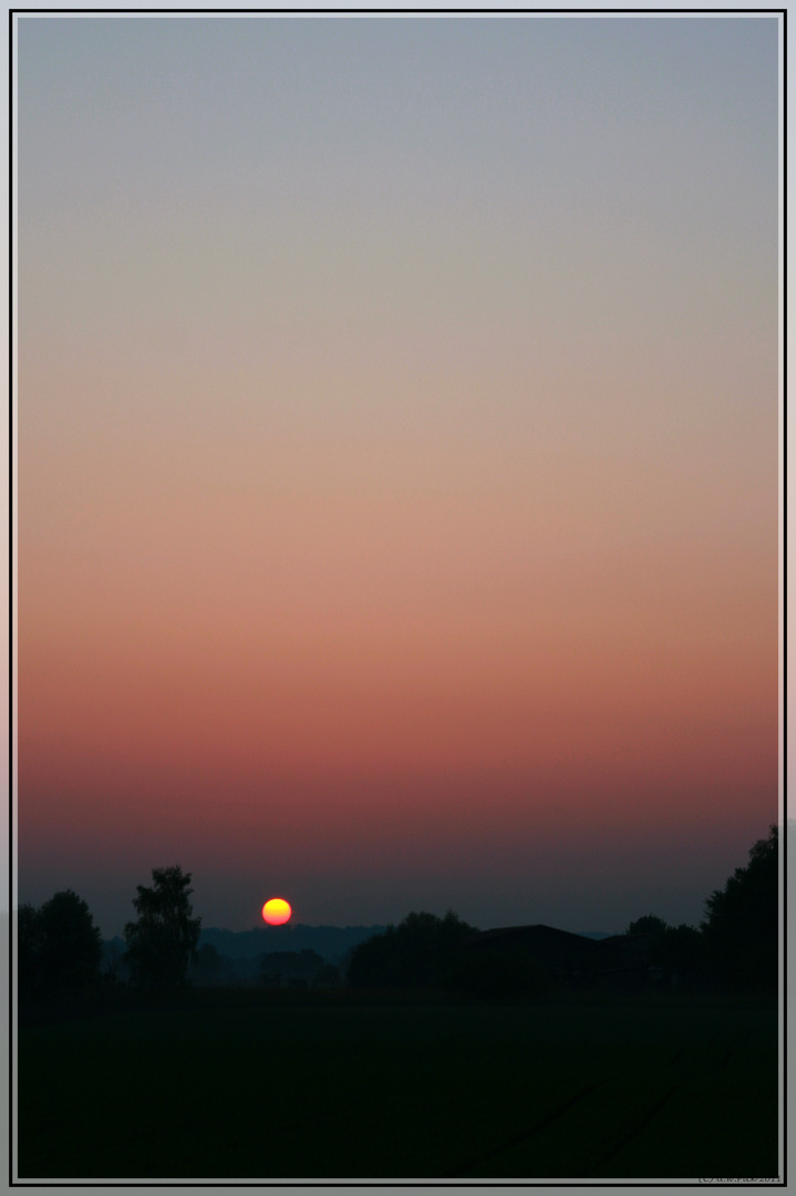 Sonnenaufgang bei Augsburg