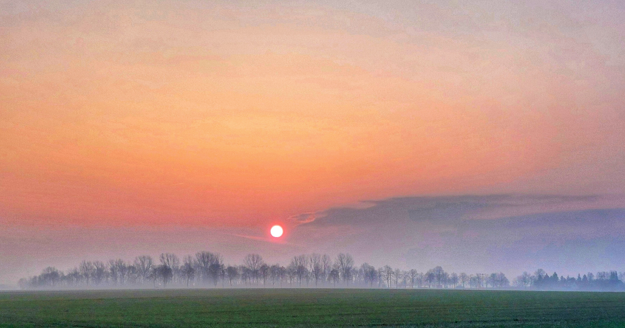 Sonnenaufgang bei Bethenhausen nahe Gera