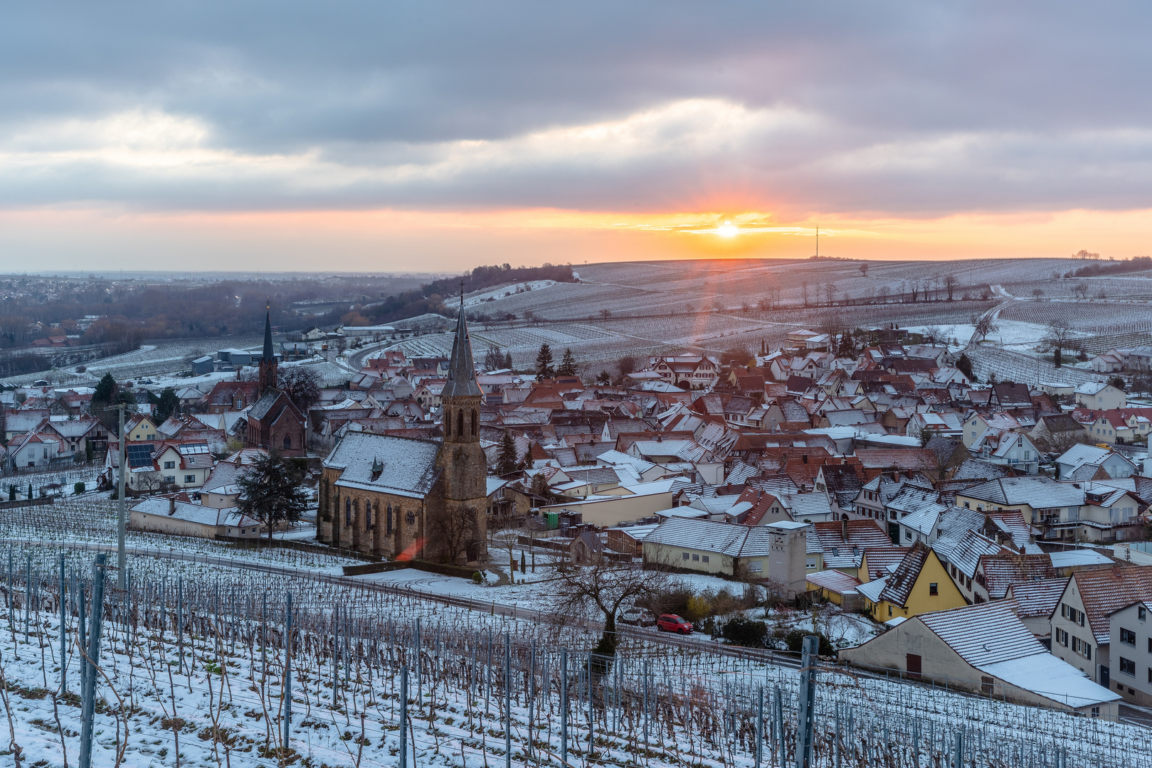 Sonnenaufgang bei Birkweiler