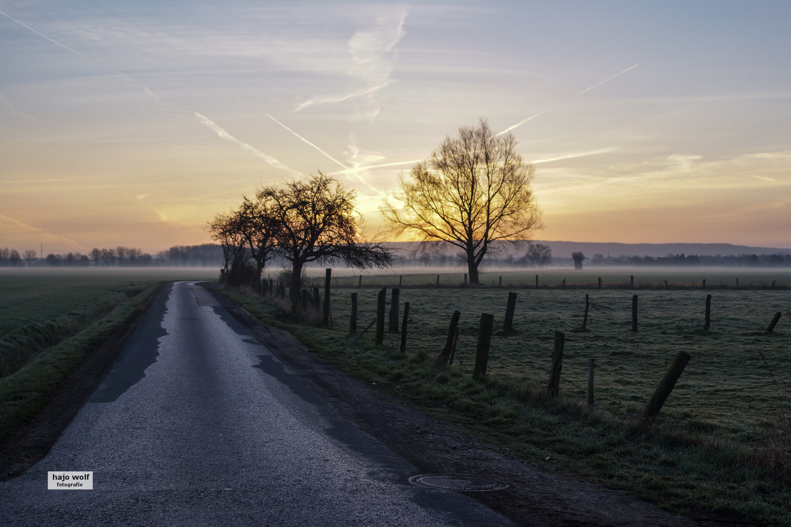 sonnenaufgang bei bückeburg