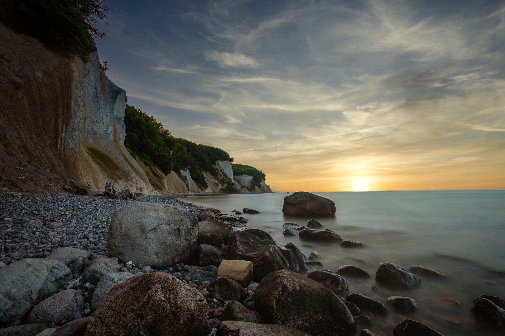 Sonnenaufgang bei den Kreidefelsen