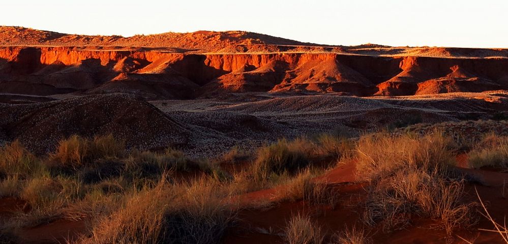 Sonnenaufgang bei den versteinerten Dünen