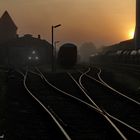 Sonnenaufgang bei der Eisenbahn