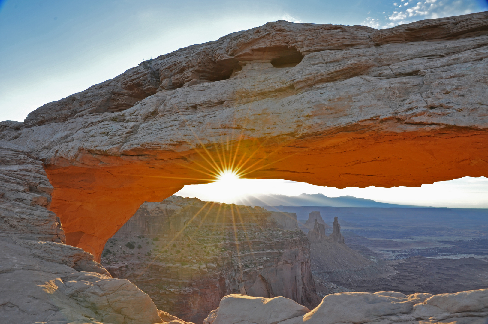 Sonnenaufgang bei der Mesa Arch, Canyonlands Nat. Park, Juli 2012