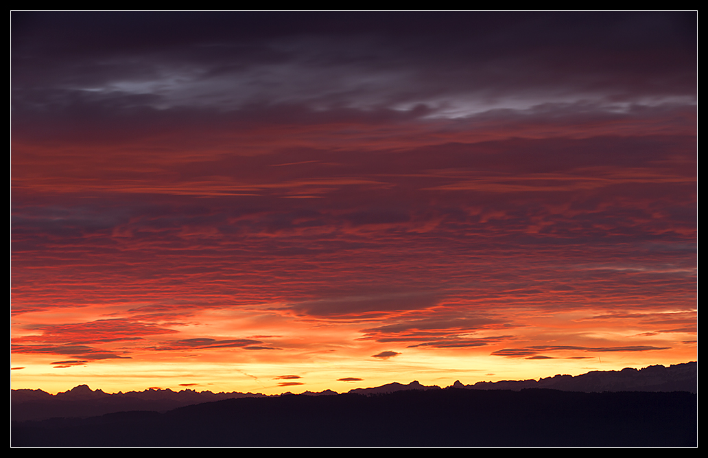 Sonnenaufgang bei Föhnlage!