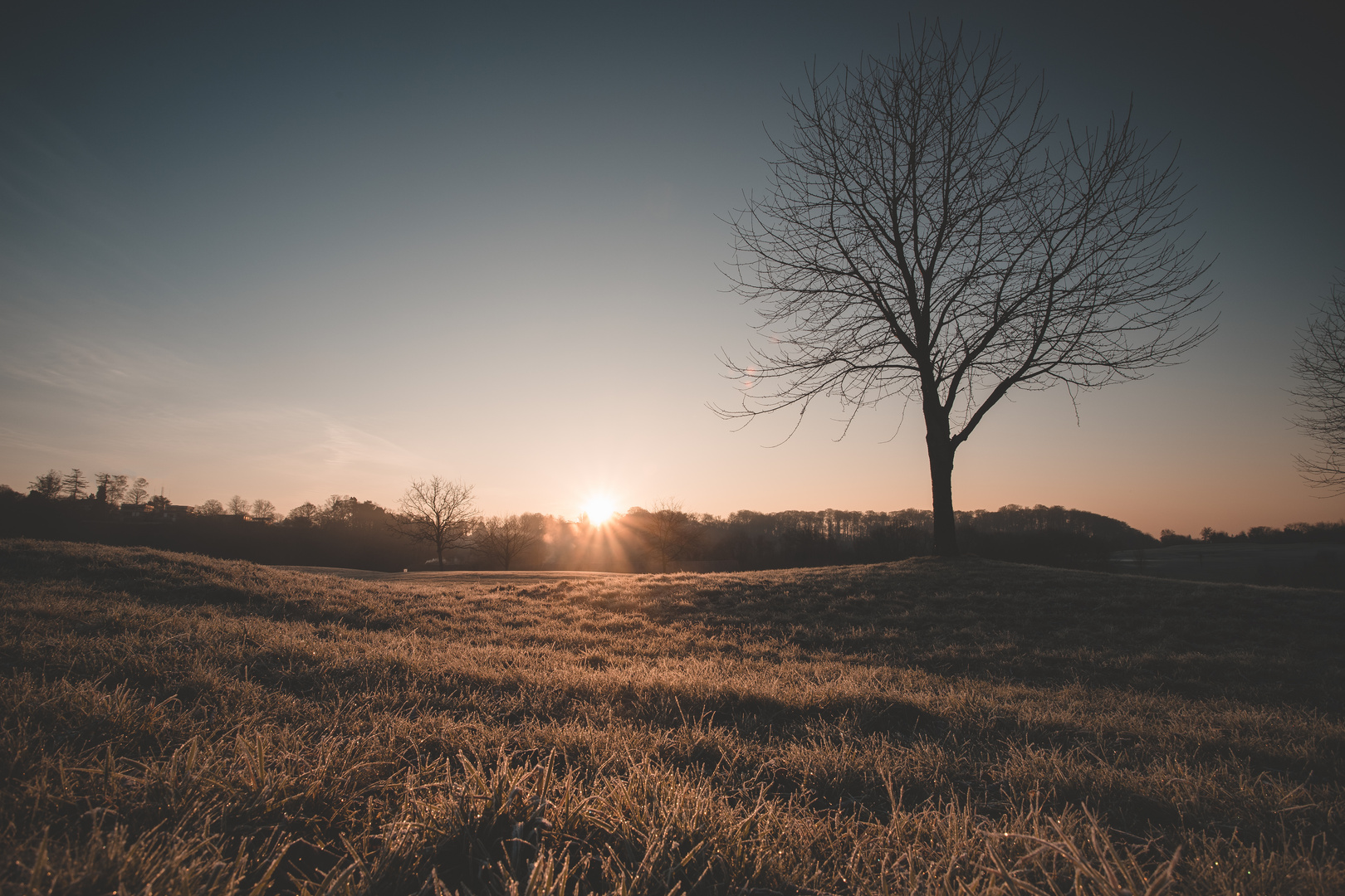 Sonnenaufgang bei Frost