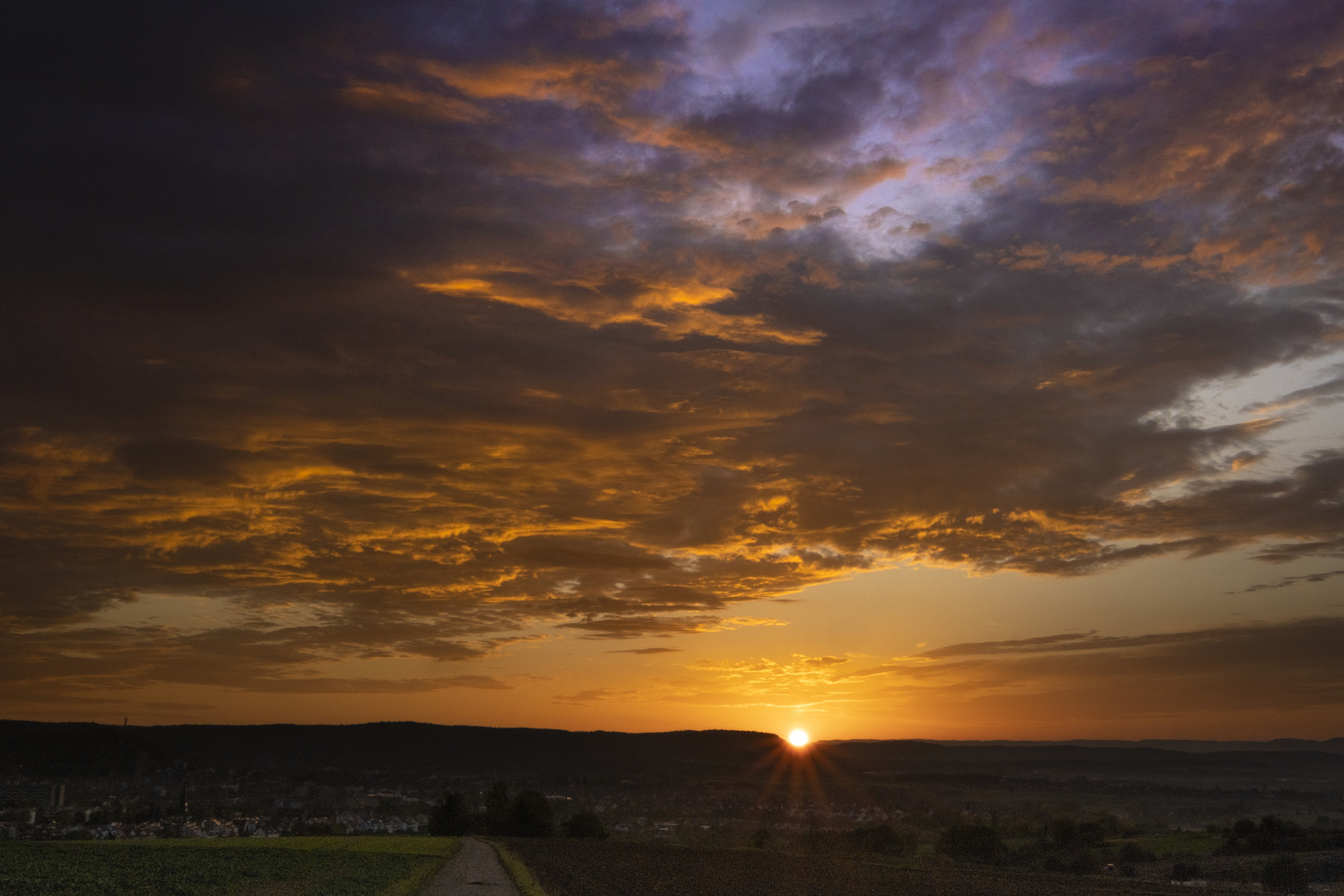 Sonnenaufgang bei Herrenberg