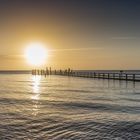 Sonnenaufgang bei Hochwasser