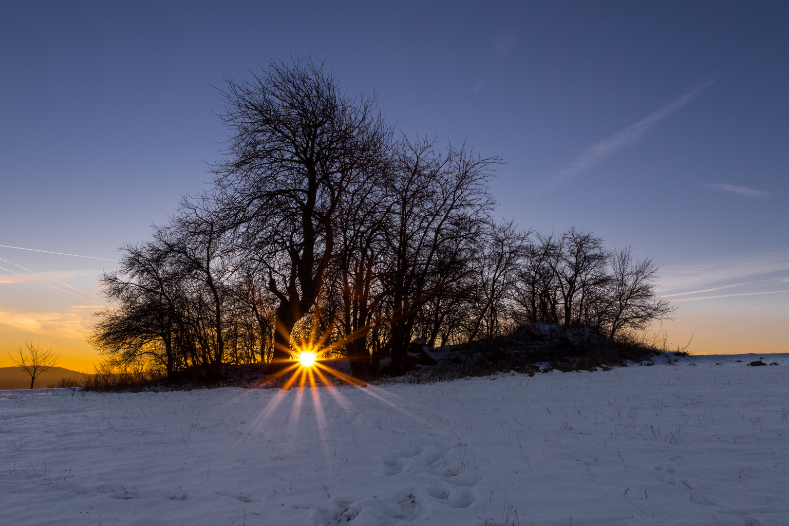 Sonnenaufgang bei Minus 12 Grad