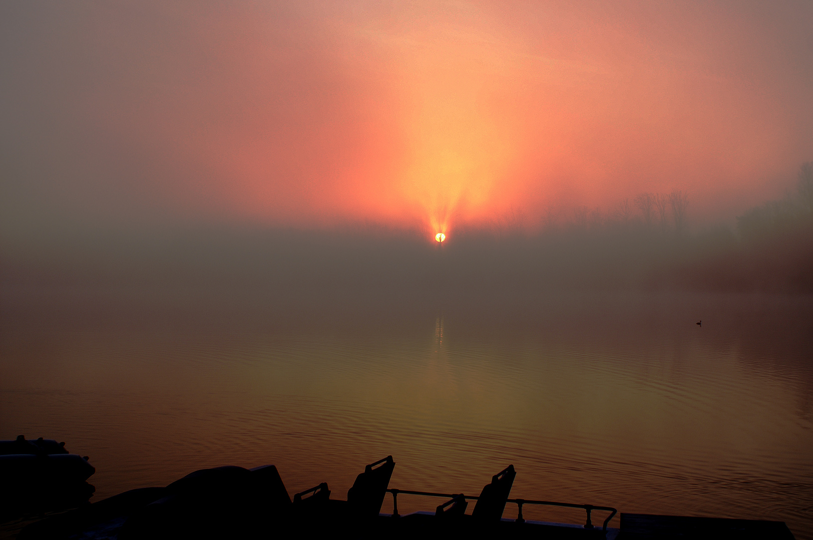 Sonnenaufgang bei Morgennebel