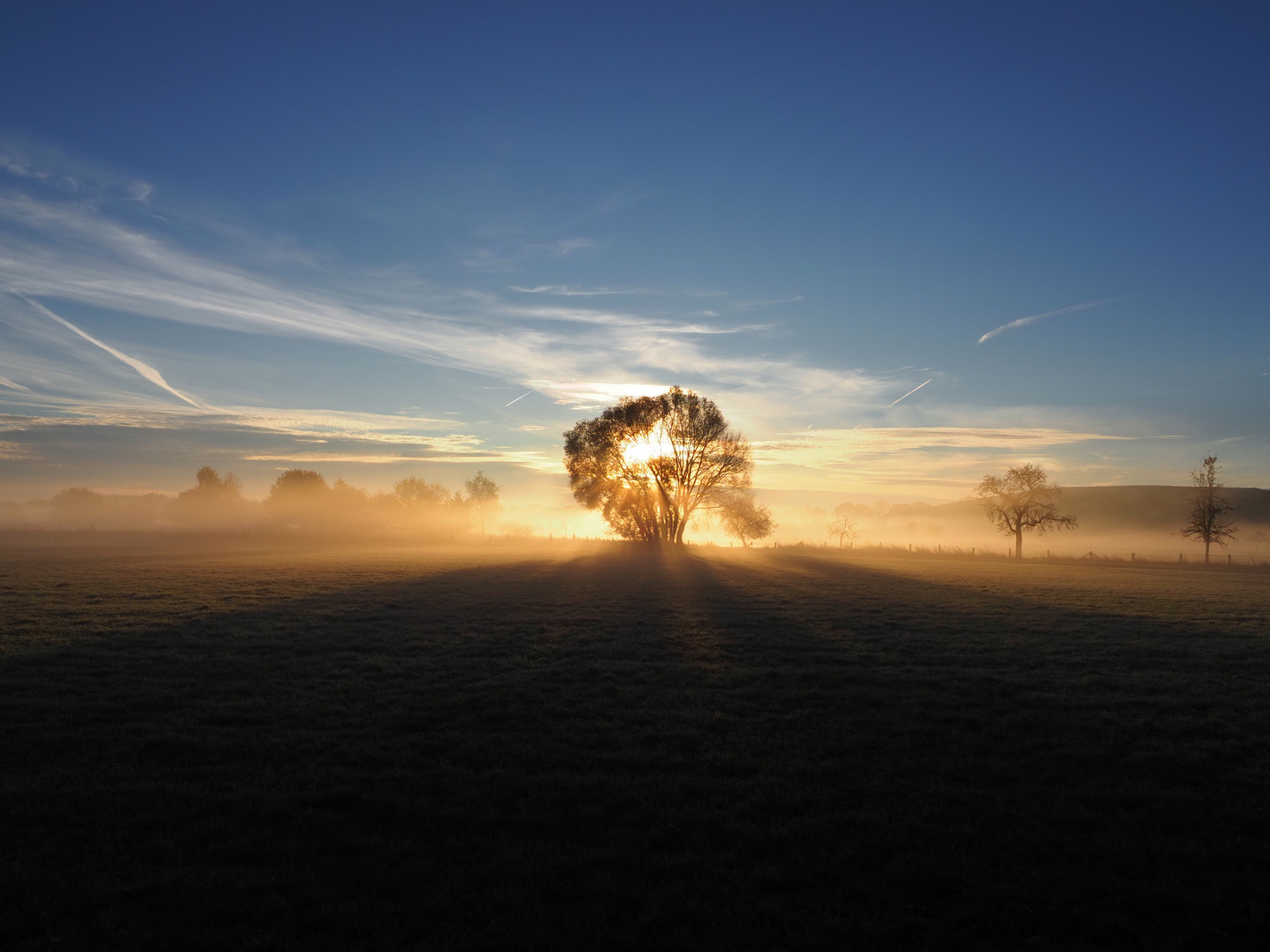 Sonnenaufgang bei Nebel