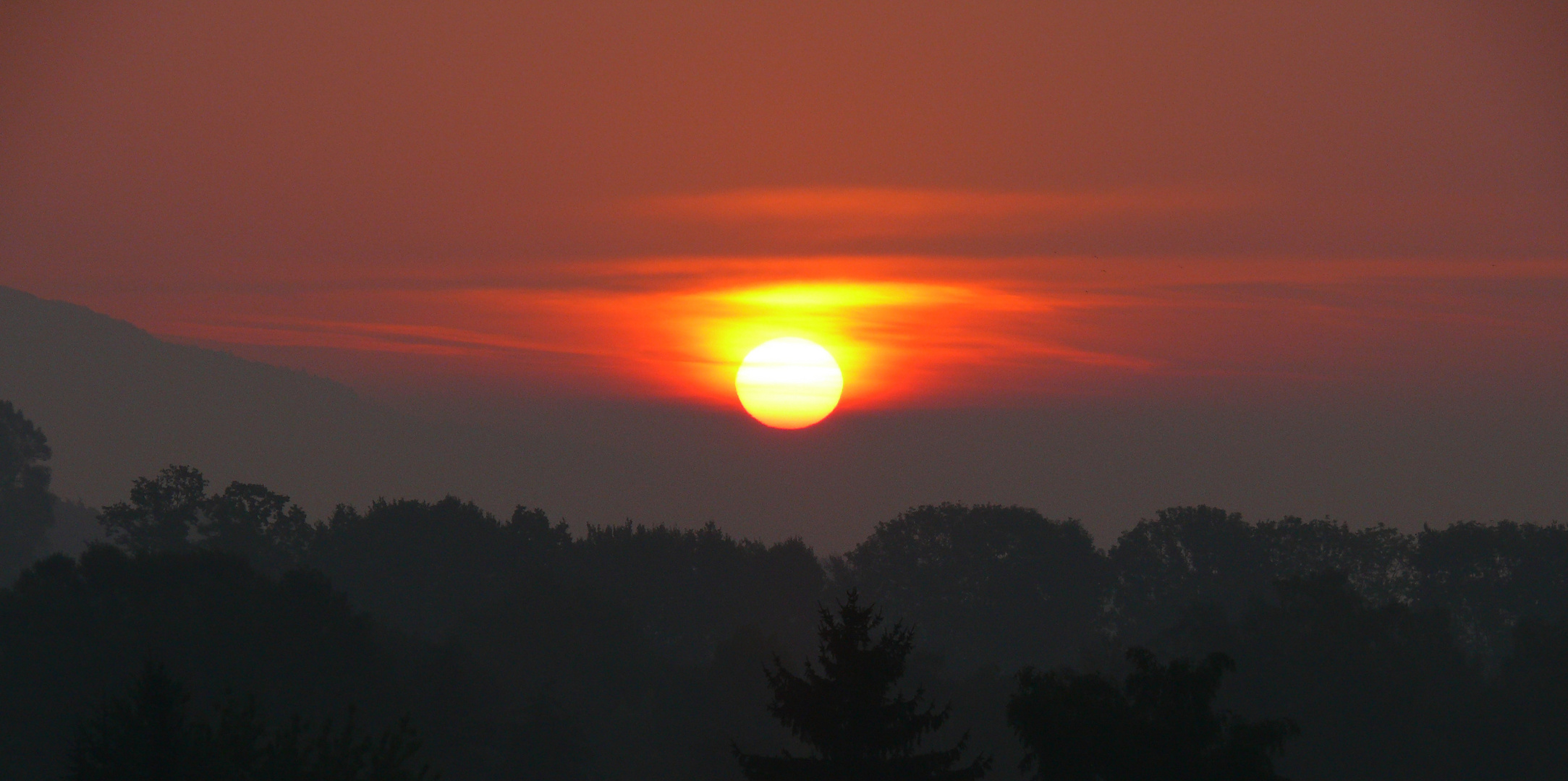 Sonnenaufgang bei Nebel im schönen Frankenland