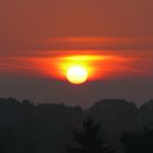 Sonnenaufgang bei Nebel im schönen Frankenland