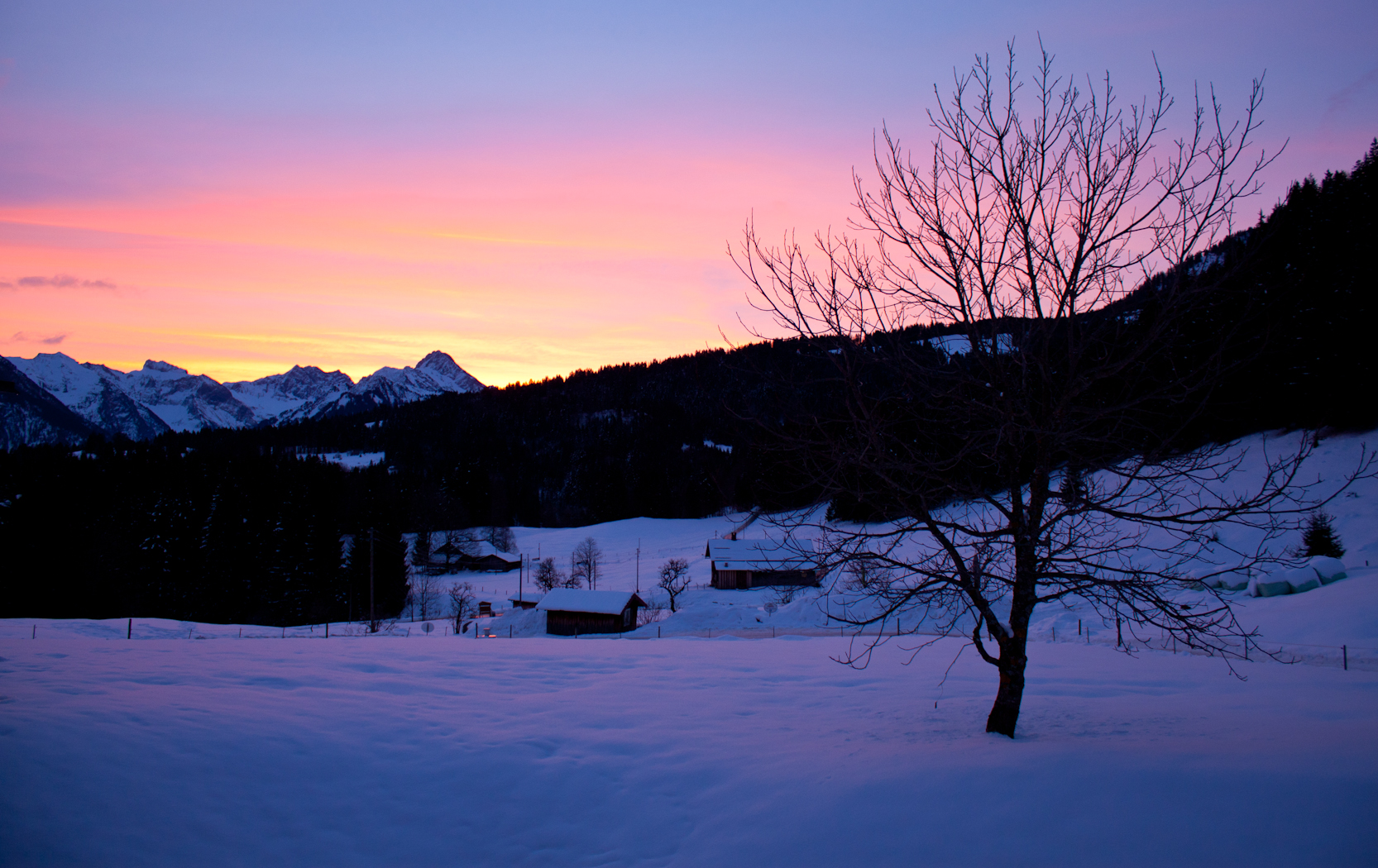 Sonnenaufgang bei Oberstdorf