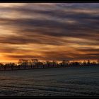 Sonnenaufgang bei Rauhreif