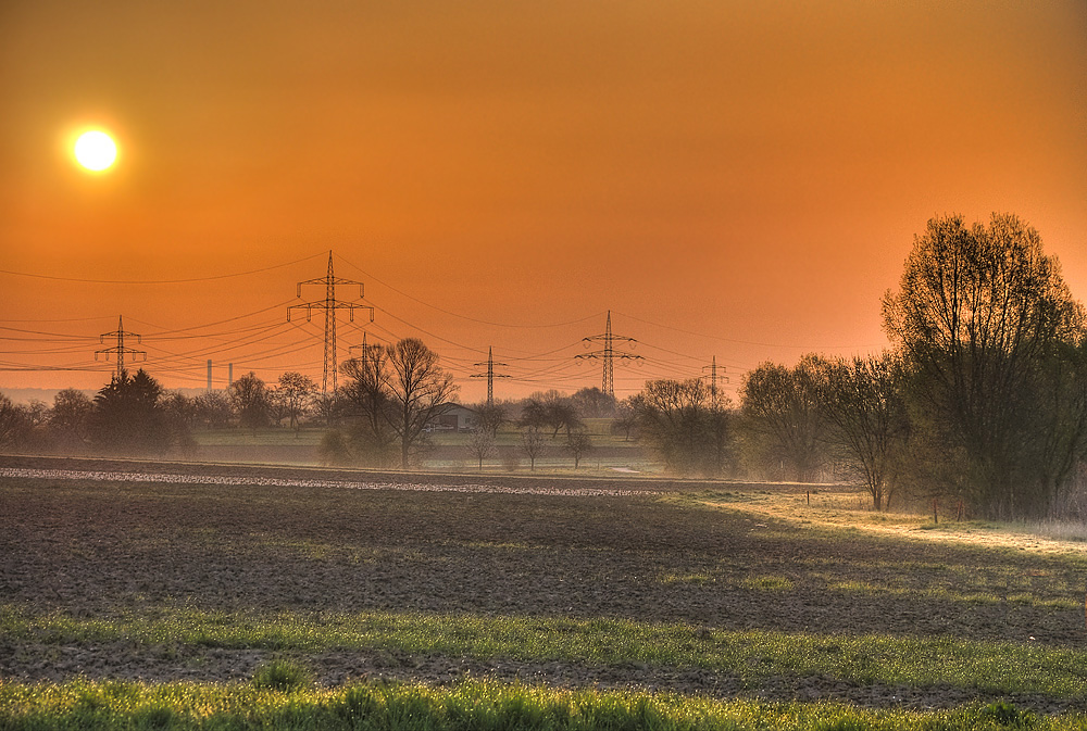 Sonnenaufgang bei Scharnhausen a.d. Fildern