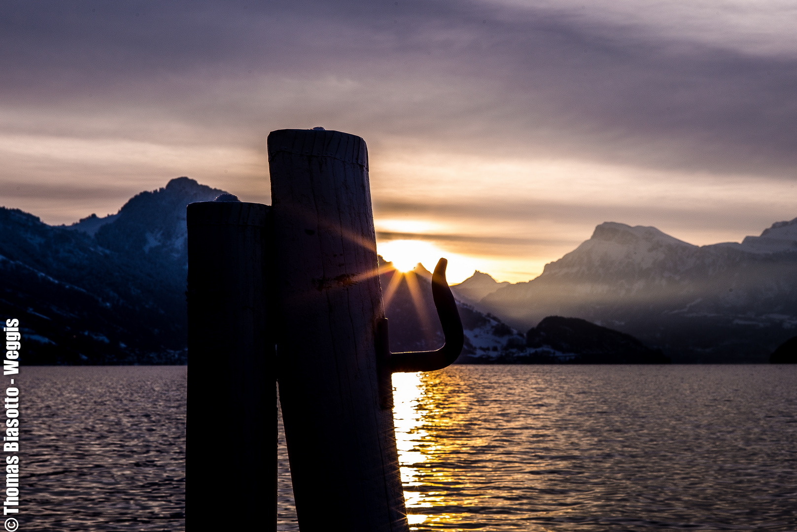 Sonnenaufgang beim Bootssteg