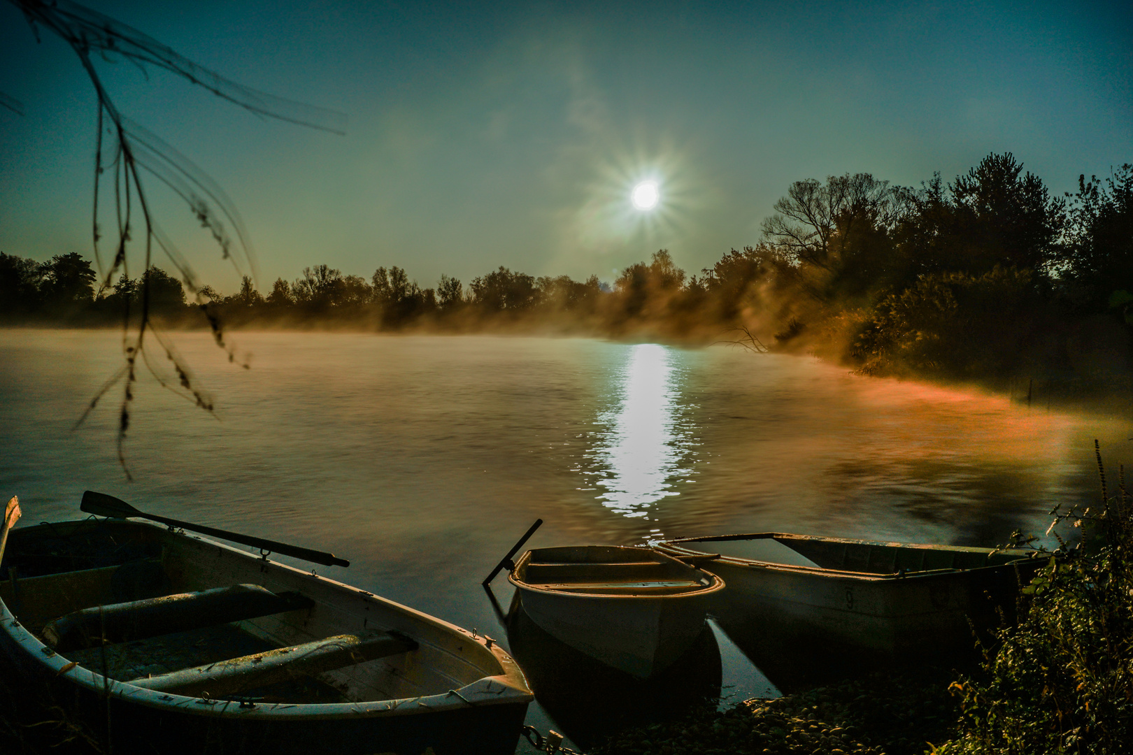 Sonnenaufgang beim ersten Frost 2019