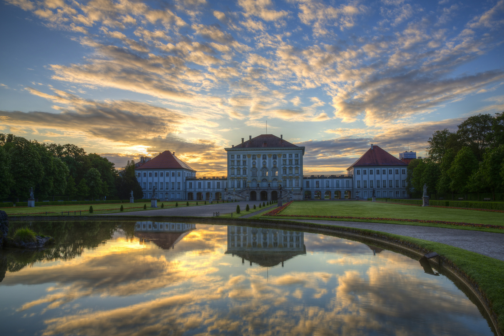 Sonnenaufgang beim Schloss Nymphenburg (2)