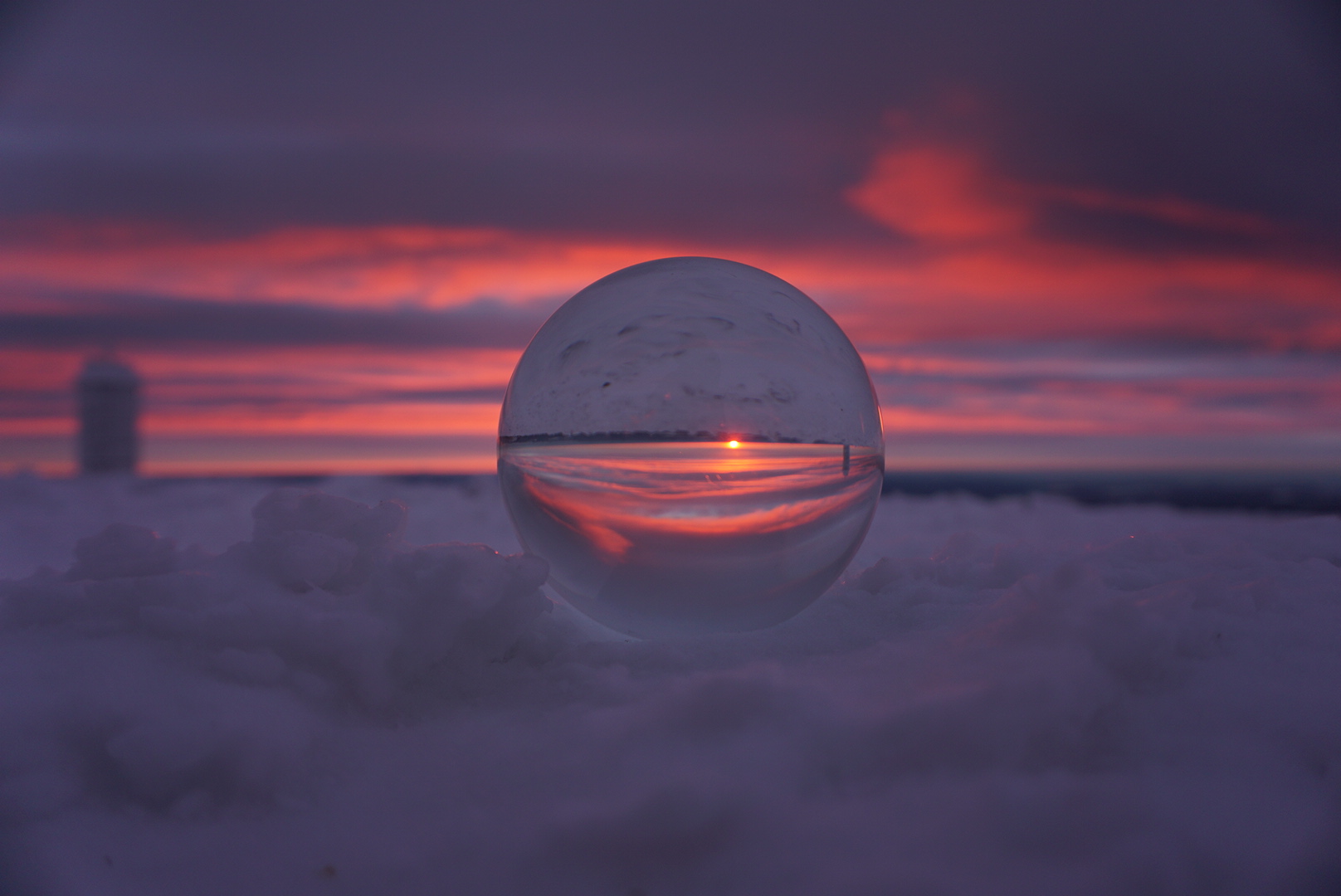 Sonnenaufgang Brocken gekugelt