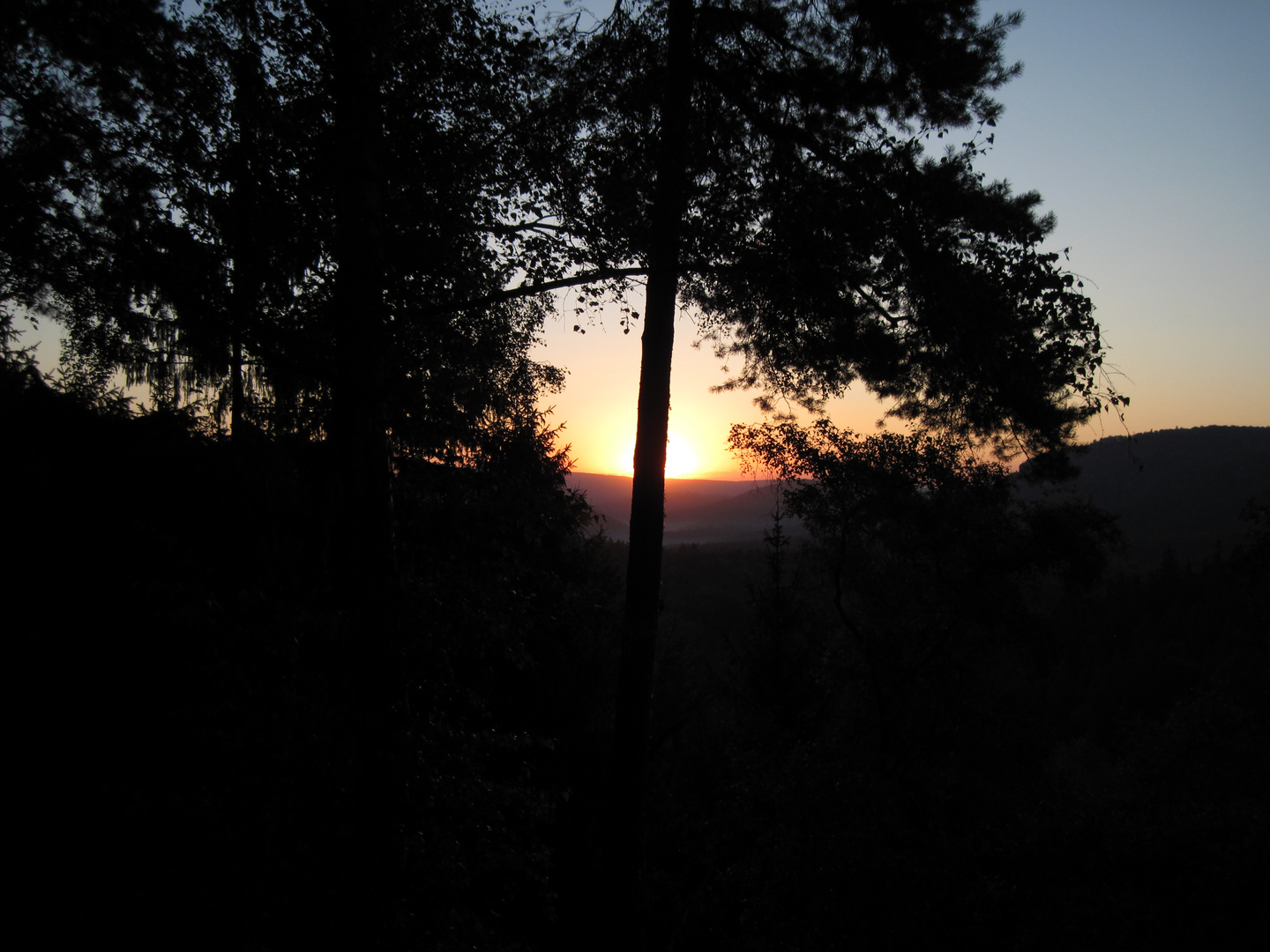 Sonnenaufgang Elbsandsteingebirge