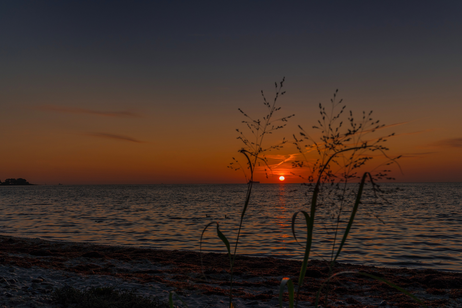 Sonnenaufgang Ende August. 