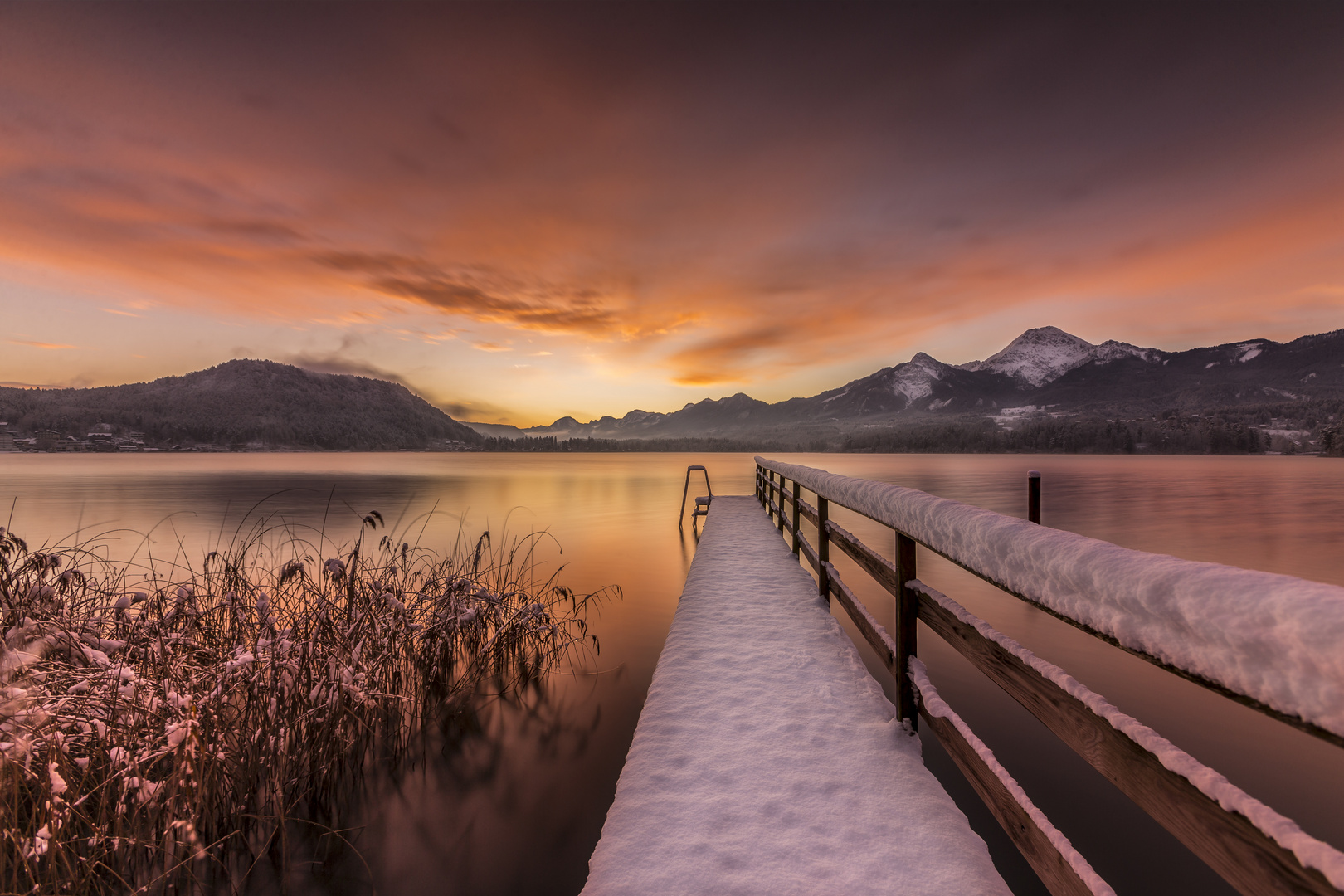 Sonnenaufgang Faaker See-Österreich