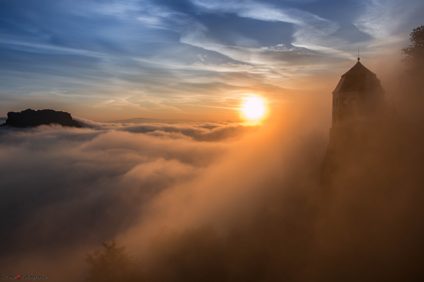 Sonnenaufgang Festung Königstein