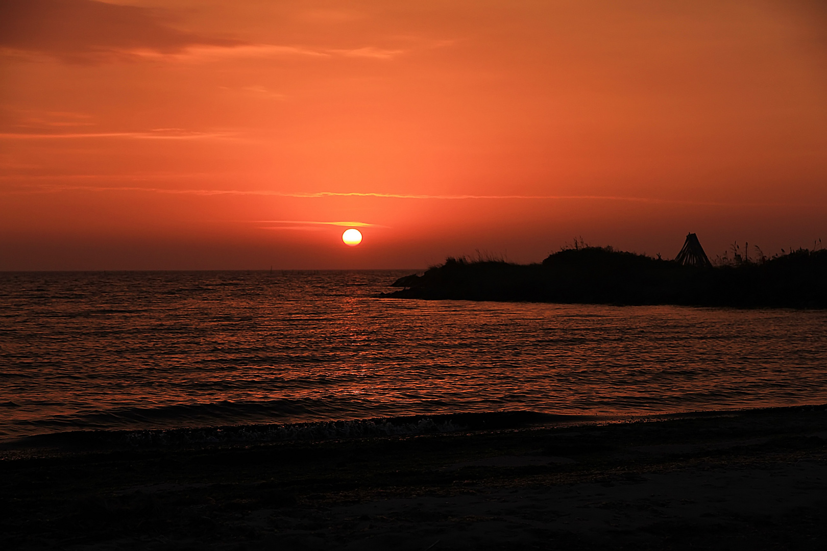 Sonnenaufgang Fjord/Dänematk.