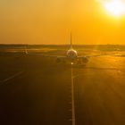 Sonnenaufgang Flughafen DUS