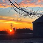 Sonnenaufgang Freising Nähe Flughafen