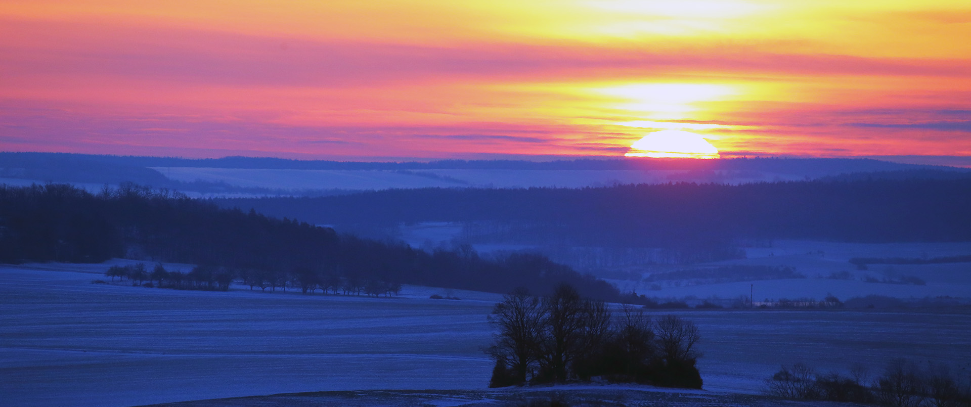 Sonnenaufgang ganz groß mit der maximalen Televariante für mich...