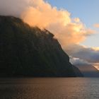 Sonnenaufgang Geiranger Fjord, Norwegen