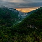 Sonnenaufgang, Gorges du Tarn, Südfrankreich