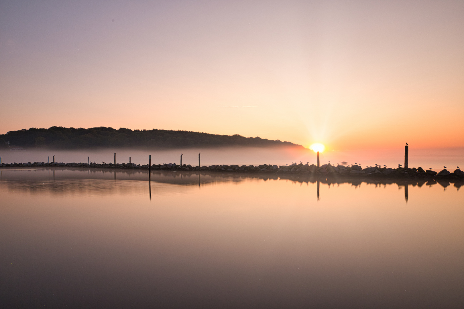 Sonnenaufgang Hafen Lauterbach