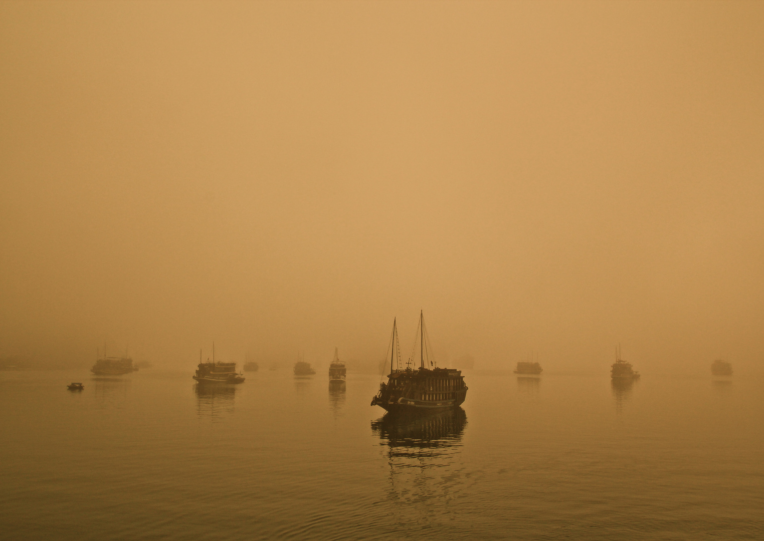 Sonnenaufgang Halong Bucht