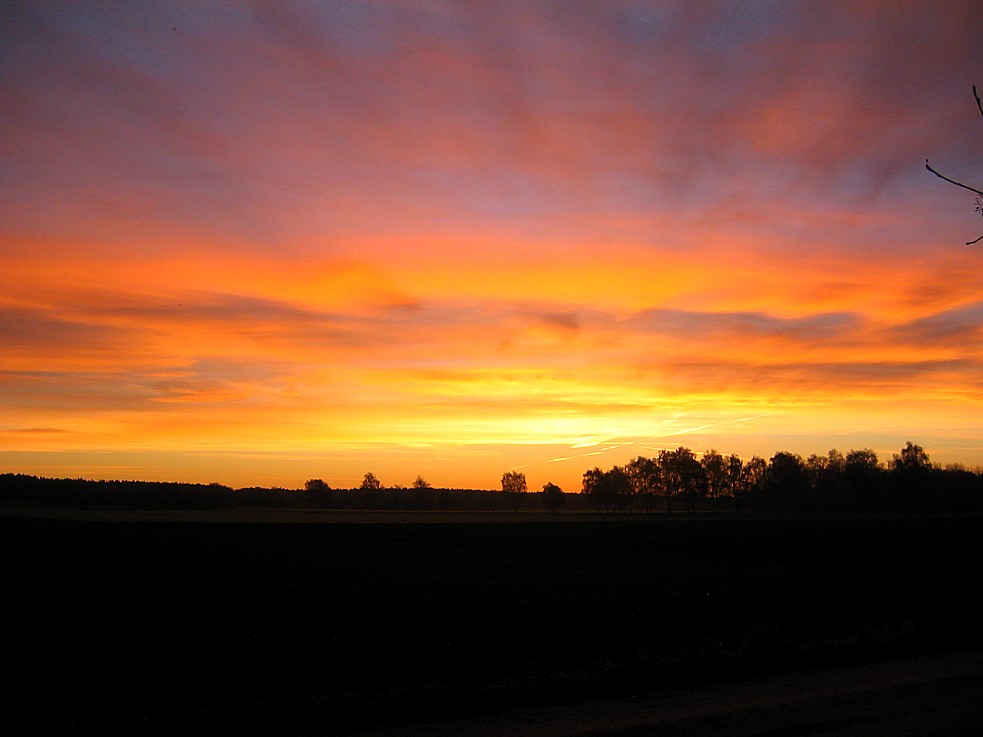 Sonnenaufgang heute am Morgen