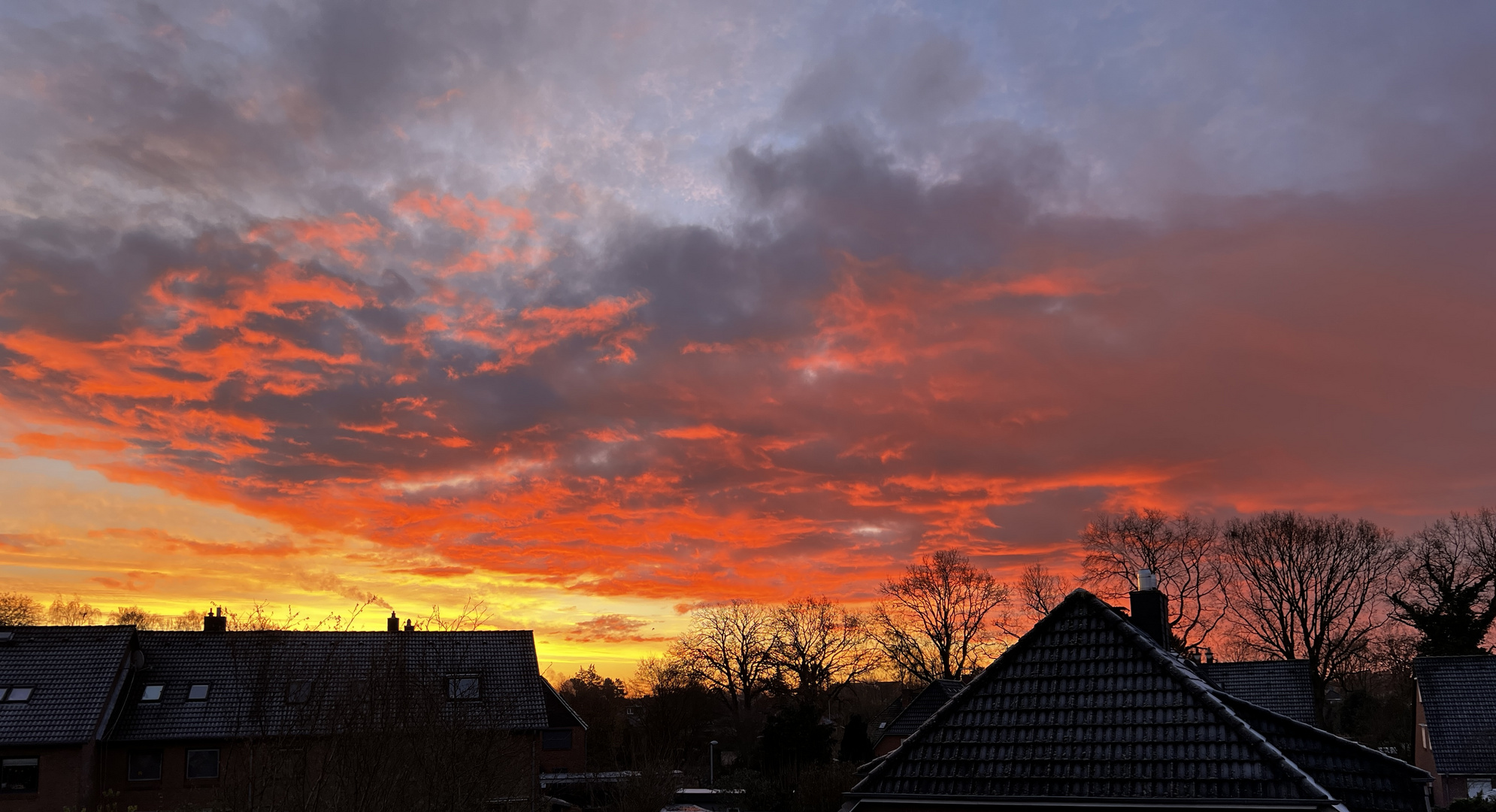 Sonnenaufgang heute früh, 26. 11.