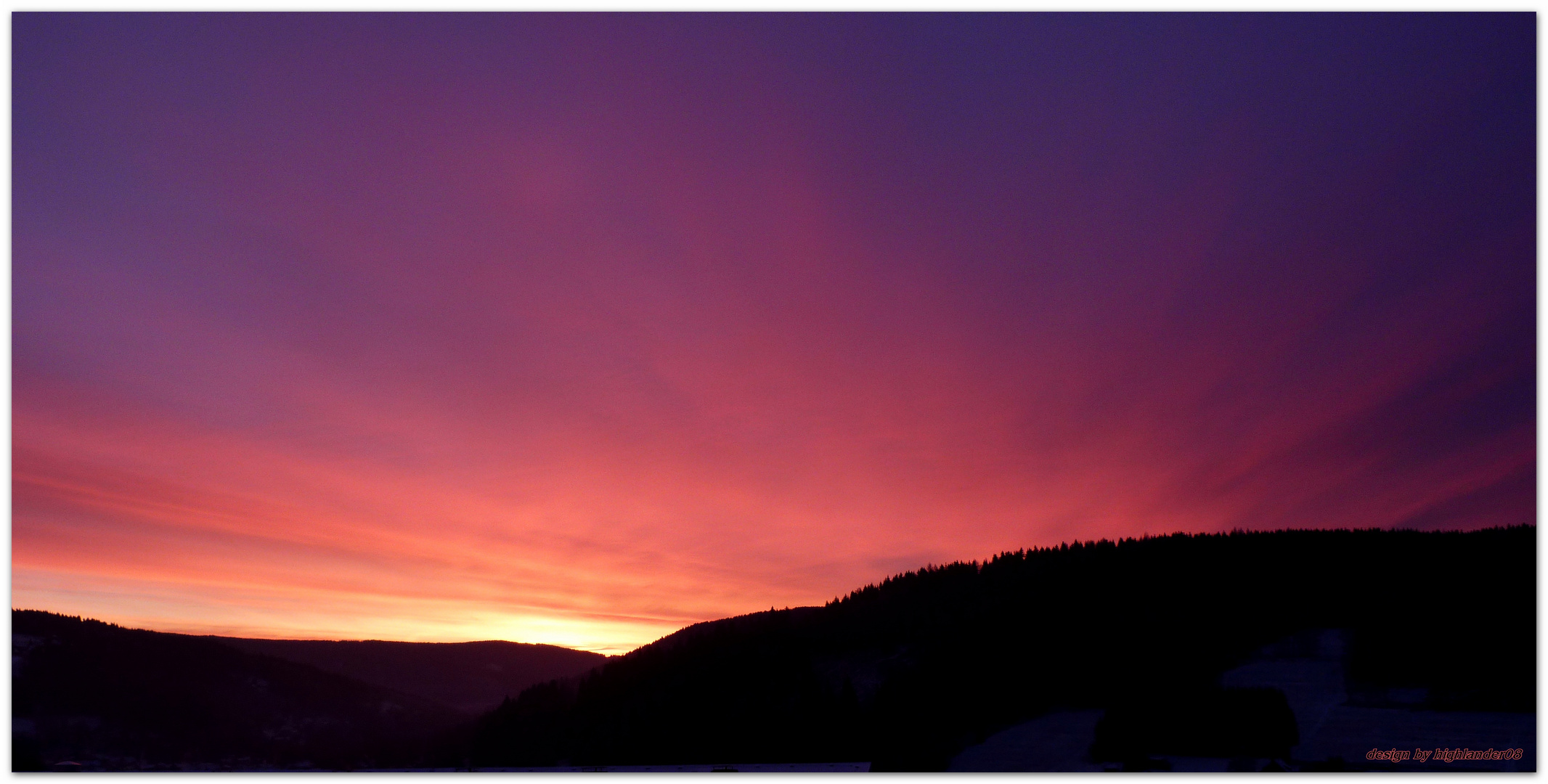 Sonnenaufgang heute früh um 7,52 Uhr,