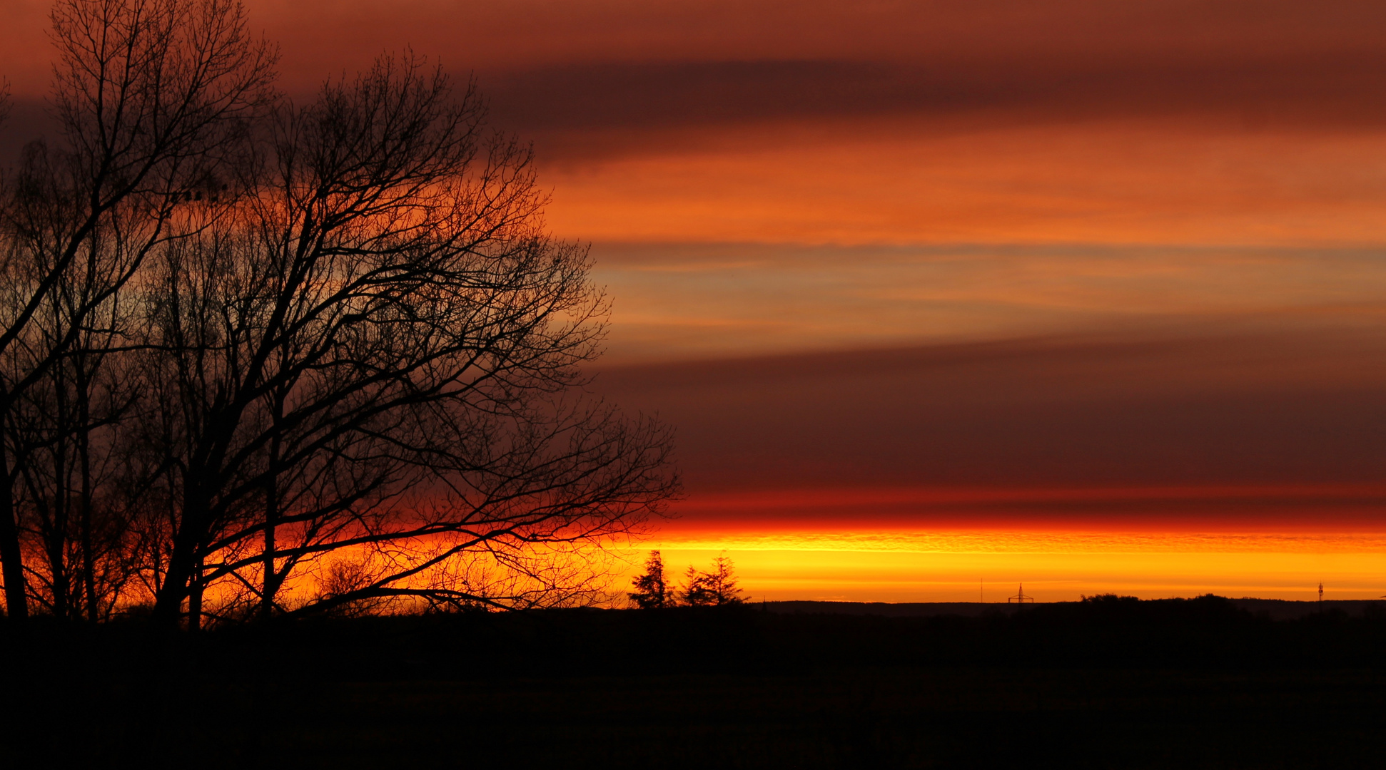 Sonnenaufgang - heute mal gestreift