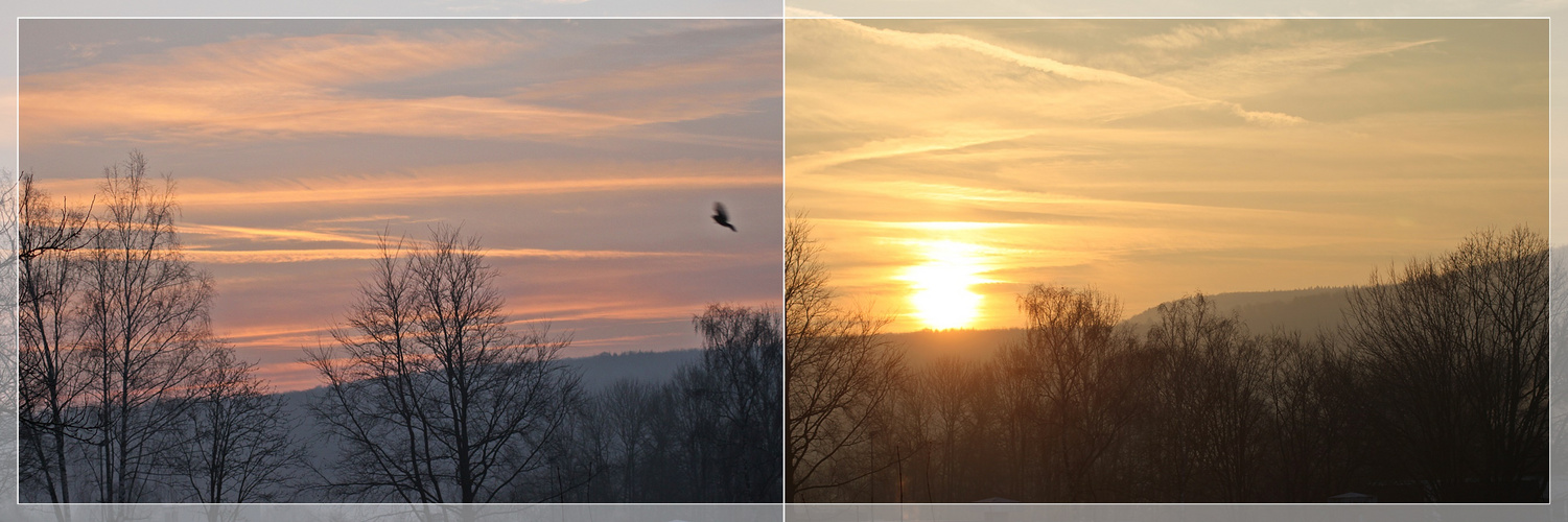 Sonnenaufgang heute Morgen