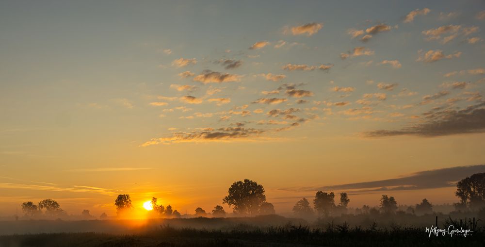 Sonnenaufgang heute Morgen in Bayern