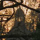 Sonnenaufgang hinter dem Lauenburger Schlossturm