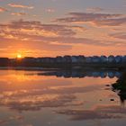 Sonnenaufgang hinter Mudeford Sandbank