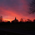 Sonnenaufgang hinter St. Johannis, Nordstemmen